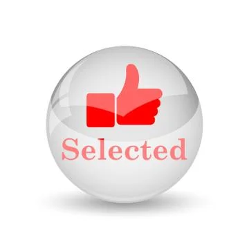 Selected icon. internet button on white background.. Stock Illustration