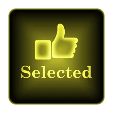Selected icon. internet button on white background.. Illustrazione stock