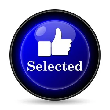 Selected icon. internet button on white background.. Stock Illustration