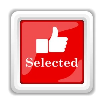 Selected icon. internet button on white background.. Stock Illustration