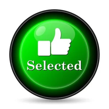  selected icon. internet button on white background.. Stock Illustration