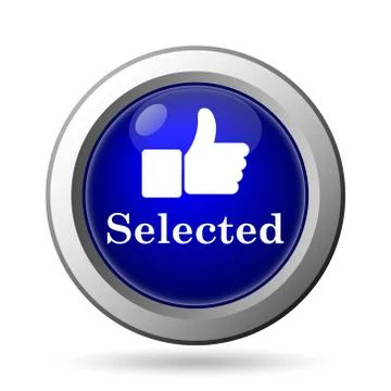 Selected icon. Internet button on white background.. Stock Illustration