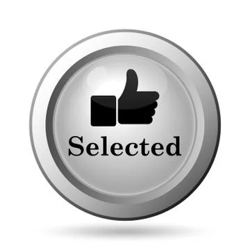 Selected icon. Internet button on white background.. Stock Illustration
