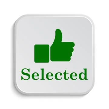 Selected icon. Internet button on white background.. Stock Illustration