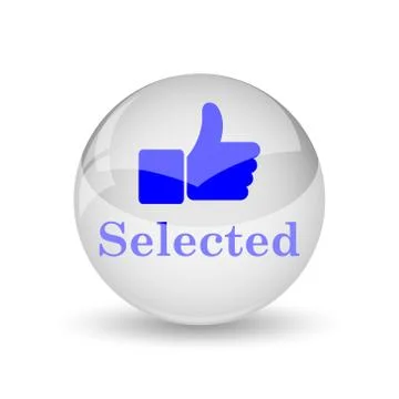 Selected icon. Internet button on white background.. Stock Illustration