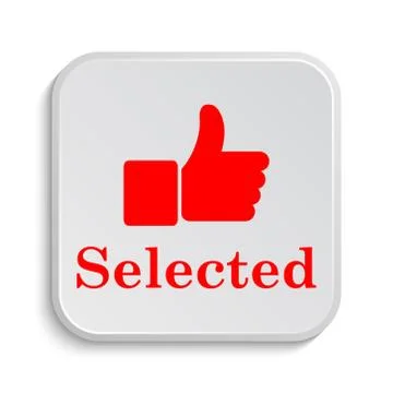 Selected icon. Internet button on white background.. Stock Illustration