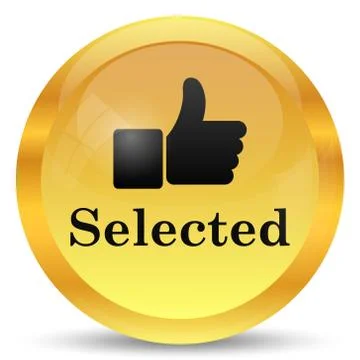 Selected icon. Internet button on white background.. Illustrazione stock