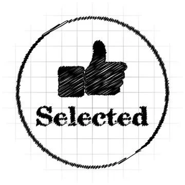 Selected icon. Internet button on white background.. Stock Illustration