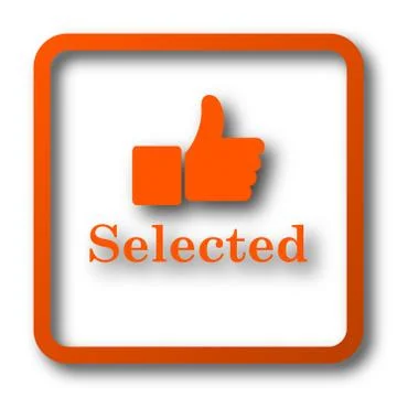 Selected icon. Internet button on white background.. Stock Illustration