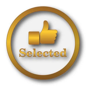 Selected icon. Internet button on white background.. Stock Illustration