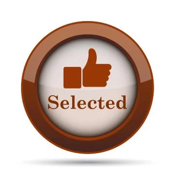 Selected icon. Internet button on white background. . Stock Illustration
