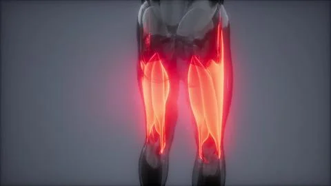 Selected Muscle Anatomy Map イラスト素材