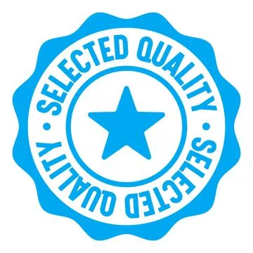 Selected quality seal badge. selected quality label sticker. Vector sign Иллюстрация