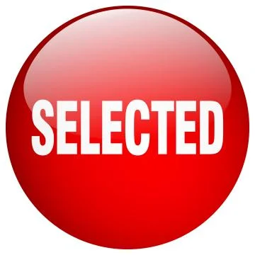Selected red round gel isolated push button Stock Illustration