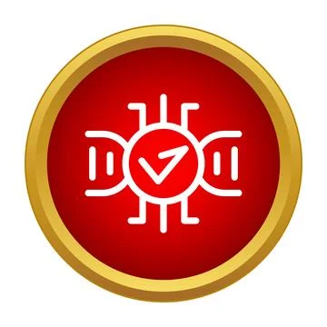 Selecting and verifying dna genetic modification process icon Stock Illustration