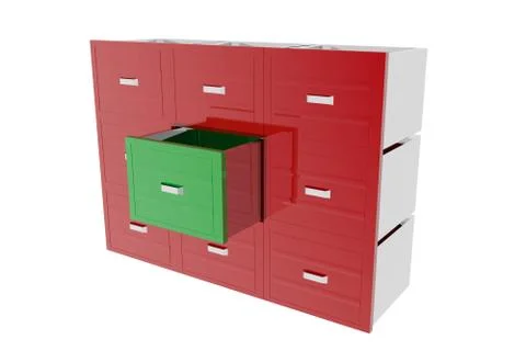 Selecting archives Stock Illustration