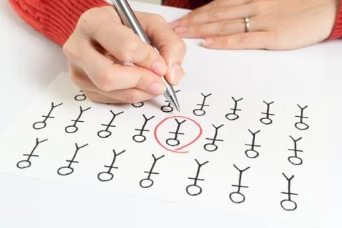 Selecting the best candidate 写真素材