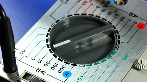 Selecting function on analogical measuring instrument Stock Footage 38037933