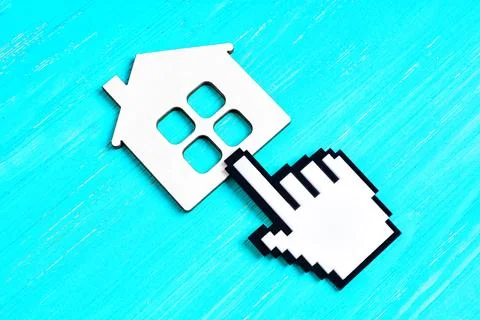 Selecting a Home Button on Ui Design Stock Photos