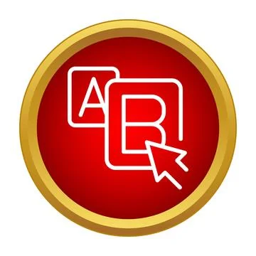 Selecting letter b for language education testing option 스톡 일러스트