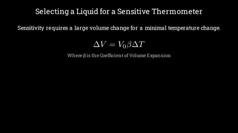 Selecting a liquid for a sensitive thermometer Vidéo 336118883