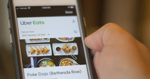 Selecting Menu Options for Food Order on Delivery App Online Stock Footage 113285857