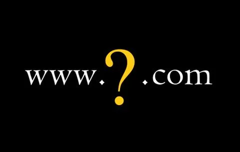 Selecting the name of the site is very important advertising Stock Illustration