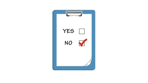 Selecting a 'no' vote or choice Stock Footage 81178664