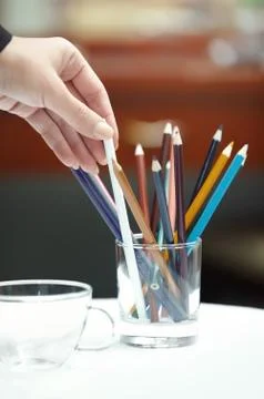Selecting pencil Stock Photos