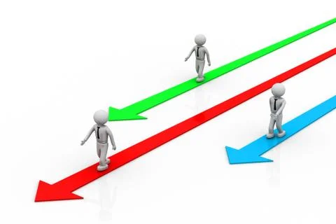 Selecting the right direction Illustrazione stock