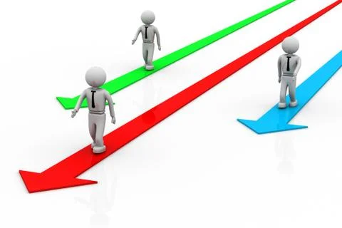 Selecting the right direction Stock Illustration