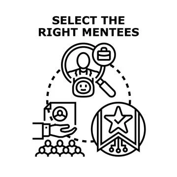 Selecting right mentee for business mentor program Stock Illustration