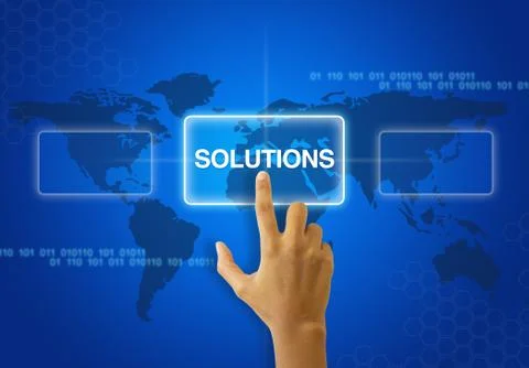 Selecting a solutions icon Stock Illustration