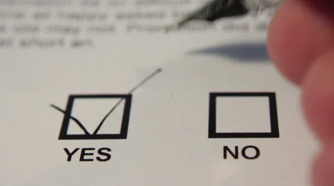 Selecting Yes Stock Footage 49647987