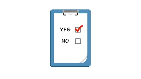 Selecting a 'yes' vote or choice 库存影片 81177975