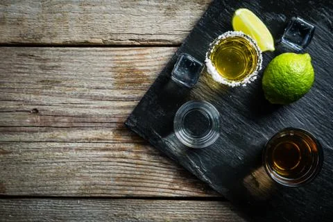 Selection of alcoholic drinks Stock Photos