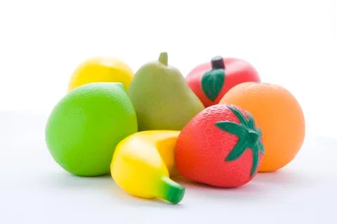 Selection of artificial fruit Stock Photos