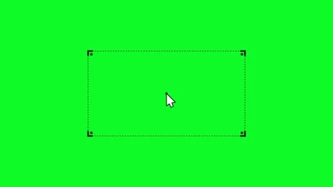 Selection box with brackets expands on green screen background Stock Footage 331768125