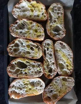 Selection of Bread with Olive Oil Foto stock