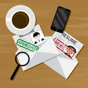 Selection of candidates for work Stock Illustration