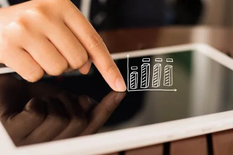 Selection chart with tablet. Stock Photos