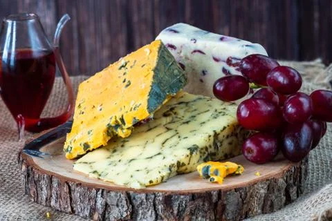Selection of cheeses Stock Photos