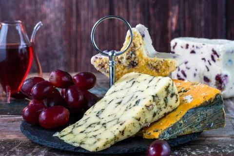 Selection of cheeses Stock Photos