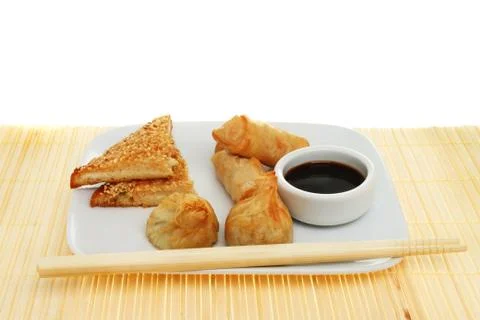 Selection of Chinese snacks Stock Photos