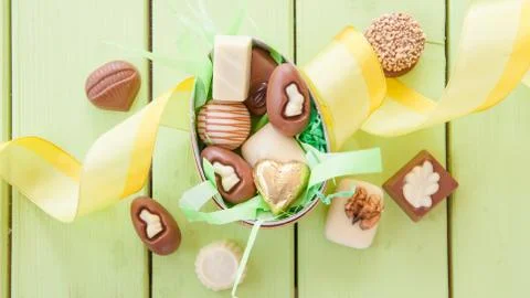 Selection of chocolates Stock Photos