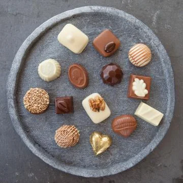 Selection of chocolates Stock Photos
