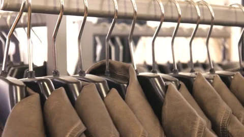 Selection of clothes in the store Video stock 80025765