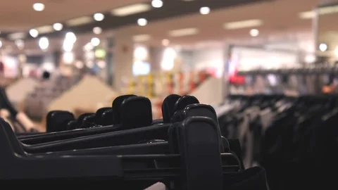 Selection of clothes in the store Stock Footage 80026779