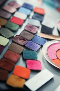 Selection of colourful cosmetics Stock Photos