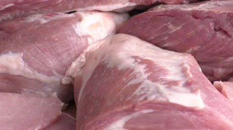 Selection of different cuts of fresh meat Stock Footage 56768017